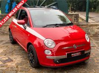 USED 2011 11 FIAT 500 1.2 S 3d 69 BHP 2011 FIAT 500 SPORT 3DR - PANORAMIC GLASS ROOF - FULL RED LEATHER INTERIOR - GLOSS BLACK ALLOY WHEELS - LOW INSURANCE GROUP -  &pound;30.00 PER YEAR ROAD TAX - IDEAL 1ST CAR