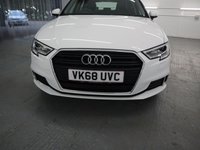 USED 2018 68 AUDI A3 1.0 SPORTBACK TFSI SPORT 5d 114 BHP AUDI SERVICE HISTORY, LOW MILEAGE IN STUNNING CONDITION