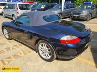 USED 2003 53 PORSCHE BOXSTER 2.7 Spyder 228 BHP Blue,FUTURE CLASSIC CAR 75,172 miles, 4 owners, full service, 5-speed manual, electric convertible roof, alloys & much more! APPROVED CARS AND FINANCE ARE PLEASED TO OFFER THIS PORSCHE BOXTER 2.7 SPYDER 2d 228 BHP IN BLUE WITH 75,172 MILES AND A FULL PORSCHE SERVICE HISTORY AT 9K, 17K, 24K, 37K, 48K, 59K, 64K, 65K, AND 66K, 4 OWNERS FROM NEW WITH A GREAT SPEC 5 SPEED MANUAL; GEARBOX, ELECTRIC CONVERTIBLE ROOF, 16 INCH ALLOY WHEELS, AIR CONDITIONING, LEATHER AND SUEDE INTERIOR,IN CAR ENTERTAINMENT ( RADIO/CD PLAYER), ELECTRIC SEATS, ELECTRIC WINDOWS, ELECTRIC MIRRORS AND MUCH MUCH MORE. FOR FURTHER INFORMATION REGARDIN