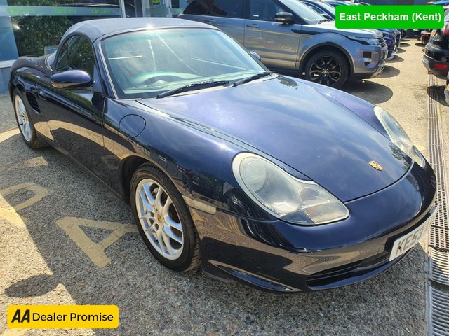 View our Porsche Boxster 2.7 Spyder 228 BHP Blue,FUTURE CLASSIC CAR 75,172 miles, 4 owners, full service, 5-speed manual, electric convertible roof, alloys & much more!