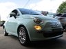 USED 2014 64 FIAT 500 1.2 LOUNGE DUALOGIC 3d 69 BHP Finished in MINT GREEN with contrasting grey sports trim. This updated small retro-style auto car is ideal for the first time driver and small family. This little car is cute, funky, sporty and smart.  Features include Panoramic Roof, Alloy wheels, Air Con, &pound;20 Road Tax, 2 Keys, and Blue Tooth to name just a few. Seviced at 8190 miles, 12212 miles, 15112 miles, 17000 miles and on arrival at 28348 miles.