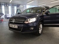 USED 2014 64 VOLKSWAGEN TIGUAN 2.0 MATCH TDI BLUEMOTION TECH 4MOTION DSG 5d 139 BHP STUNNING MAGNOLIA LEATHER LOW MILES HEATED SEATS  SATELITTE NAVIGATION
