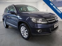 USED 2014 64 VOLKSWAGEN TIGUAN 2.0 MATCH TDI BLUEMOTION TECH 4MOTION DSG 5d 139 BHP STUNNING MAGNOLIA LEATHER LOW MILES HEATED SEATS  SATELITTE NAVIGATION