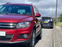 USED 2014 14 VOLKSWAGEN TIGUAN 2.0 MATCH TDI BLUEMOTION TECH 4MOTION DSG 5d 139 BHP Black Leather, Heated Seats