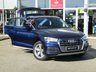 USED 2017 66 AUDI Q5 2.0 TDI QUATTRO SPORT 5d 188 BHP Finished in MIDNIGHT BLUE MET with contrasting FULL BLACK HEATED LEATHER trim. This handsome looking SUV is a great all rounder. It's one the most popular in the 4x4 class. Features include Sat Nav, 19" Alloys, Power Rear Boot, Full Black Leather, Front and Rear Park Sensors, B/Tooth, DAB, Run Lights and much more. Audi Dealer serviced at 9147 miles, 18237 miles, 37658 miles (inc gearbox oil), 59738 miles and at 79954 miles (inc gearbox oil change) on 4/2/2022.