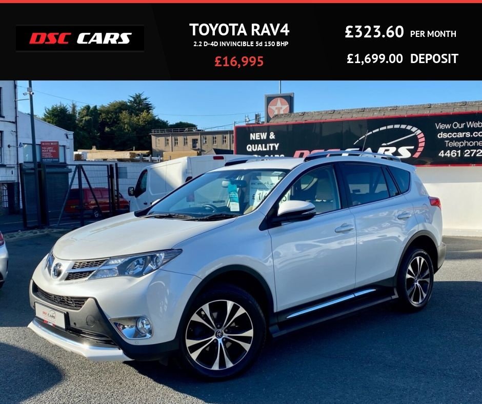 USED 2015 15 TOYOTA RAV4 2.2 D-4D INVINCIBLE 5d 150 BHP VERY HIGH SPEC,MUST BE SEEN