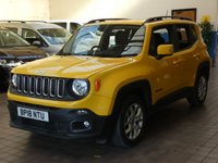 USED 2018 18 JEEP RENEGADE 1.6 LONGITUDE 5d 108 BHP SAT NAV CRUISE CONTROL PARKING SENSORS 1 OWNER FSH GENUINE LOW MILEAGE