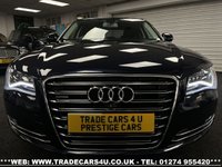 USED 2013 63 AUDI A8 3.0 TDI QUATTRO SPORT EXECUTIVE DIESEL AUTO 4WD UK DELIVERY FLAT FEE &pound;175*OVER 100 IMAGES ON OUR WEBSITE*BESPOKE FINANCE ARRANGED*PART EXCHANGE WELCOME*ALL VEHICLES HPI CLEAR