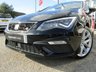 USED 2017 17 SEAT LEON 2.0 TDI FR TECHNOLOGY 3d 150 BHP Finished in MIDNIGHT BLACK with DARK GREY PART LEATHER SPORTS TRIM. This Leon is a great all-rounder. It is great to drive, well equipped and roomy in the back, The 2.0 TDI 150 gives great economy (worth considering with the price of fuel). It is one of the very best sporty looking family cars. Features include Sat Nav, DAB Radio, B/Tooth, Apple Play, Alloys and much more. Dealer serviced at 6460 miles, 14987 miles and also at 24393 miles, 33219 miles, 43022 miles, 52037 miles and on arrival.