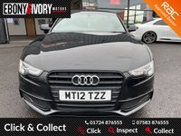 USED 2012 12 AUDI A5 2.0 TDI BLACK EDITION 2d 177 BHP A great looking car with full Audi service history at 28k,43k,57k and we as a Volkswagen and Audi specialist will carry out a full service and MOT prior to the collection and will also include a 1 year RAC break down policy.