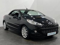 USED 2013 63 PEUGEOT 207 1.6 CC ALLURE 2d 120 BHP 37278 Miles, Metallic black, Full black leather interior, chrome hoops, 17" Hockenheim alloys