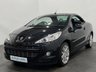 USED 2013 63 PEUGEOT 207 1.6 CC ALLURE 2d 120 BHP 37278 Miles, Metallic black, Full black leather interior, chrome hoops, 17" Hockenheim alloys
