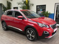 USED 2019 68 PEUGEOT 3008 1.5 BLUEHDI S/S ALLURE 5d 129 BHP SAT NAV PART LEATHER PARKING SENSORS 6 MONTHS GOLD WARRANTY GENUINE LOW MILEAGE