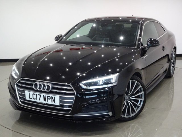 2017 17 Audi A5 2.0 TFSI (190 PS) S LINE S TRONIC COUPE 2DR ( ULEZ - EURO 6 ) S/S + TECH PACK + VIRTUAL COCKPIT + BANG & OLUFSEN 3D + CRUISE + LEATHER / ALCANTARA + DRIVE SELECT + FLAT BOTTOM S/W + PRIVACY + F-R PARK + 19