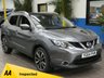 USED 2014 64 NISSAN QASHQAI 1.5 DCI TEKNA 5d 108 BHP &pound;0 ROAD TAX SAT NAV LEATHER HEATED SEATS PANORAMIC ROOF 2 OWNERS