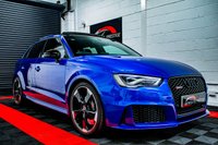 USED 2015 N AUDI A3 2.5 RS3 SPORTBACK QUATTRO 5d AUTO 362 BHP SEPANG BLUE+LITCHFIELD STAGE 2
