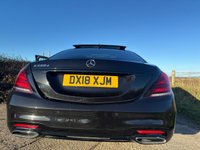 USED 2018 18 MERCEDES-BENZ S-CLASS 2.9 S 350 D AMG LINE PREMIUM BLACK EDITION 4d 282 BHP FSH + HEATED & COOLED ELECTRIC MEMORY SEATS + ELECTRIC PAN ROOF + WARMTH COMFORT PACK + APPLE CARPLAY + PRIVACY GLASS + FULL SCREEN COMMAND SAT NAV + AMG SPORTS PACK + PREMIUM PACK + DAB RADIO + CRUISE CONTROL + TRAFFIC SIGN ASSIST + AIR SUSPENSION + MERCEDES ME CONNECT + KEYLESS ENTRY & DRIVE + 3-SPOKE MULTI-FUNCTION BLACK NAPPA LEATHER FLAT BOTTOMED STEERING WHEEL + 20' AMG ALLOY WHEELS WITH TPMS