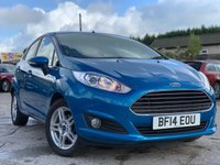 USED 2014 14 FORD FIESTA 1.0 ZETEC 5d 99 BHP 2 KEYS+&pound;0 ROAD TAX+AIR CON+PRIVACY GLASS+ALLOYS+DAB+BLUETOOTH+USB+MEDIA+AUX