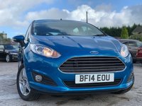 USED 2014 14 FORD FIESTA 1.0 ZETEC 5d 99 BHP 2 KEYS+&pound;0 ROAD TAX+AIR CON+PRIVACY GLASS+ALLOYS+DAB+BLUETOOTH+USB+MEDIA+AUX