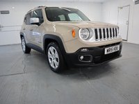 USED 2015 15 JEEP RENEGADE 1.6 M-JET LIMITED 5d 118 BHP GREAT FACTORY OPTION LOADED JEEP WITH THE LEATHER INTERIOR.