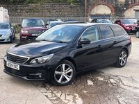 USED 2019 69 PEUGEOT 308 SW 1.5 BLUEHDI S/S SW TECH EDITION 5d 129 BHP 2 KEYS+FSH+1 OWNER FROM NEW++NAVIGATION+PARKING SENSORS+CLIMATE+PANORAMIC ROOF+PRIVACY GLASS+ADAPTIVE CRUISE+PARK ASSIST+PARKING CAMERA+HALF LEATHER TRIM+BLUETOOTH+MEDIA+AUX+USB+DAB