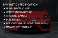 USED 2020 20 PORSCHE 718 4.0 SPYDER 2d 415 BHP PORSCHE DYNAMIC LIGHT SYSTEM PLUS (PDLS) +, BOSE, HEATED WHEEL, FPSH (DUE MARCH 2024),