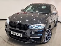 USED 2018 18 BMW X6 3.0 M50D (381 PS) AUTO XDRIVE ( EURO 6 ) S/S 5DR + PRO NAV + E/M/HEATED SPORTS LEATHERS + HEAD UP + HARMAN KARDON + MEDIA + CRUISE + PRIVACY + R/CAMERA + F-R PARK + M PERFORMANCE BODYKIT + 21S + XENON - LED + E/BOOT 21S+R/CAM+TINTS+XENON-LED+LEATHER+NAV+HK+CRUISE+HUD