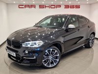 USED 2018 18 BMW X6 3.0 M50D (381 PS) AUTO XDRIVE ( EURO 6 ) S/S 5DR + PRO NAV + E/M/HEATED SPORTS LEATHERS + HEAD UP + HARMAN KARDON + MEDIA + CRUISE + PRIVACY + R/CAMERA + F-R PARK + M PERFORMANCE BODYKIT + 21S + XENON - LED + E/BOOT 21S+R/CAM+TINTS+XENON-LED+LEATHER+NAV+HK+CRUISE+HUD