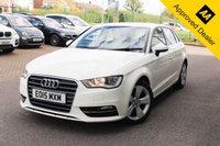 USED 2015 15 AUDI A3 1.4 TFSI SPORT 5d 148 BHP - EURO 6, &pound;20 TAX, SAT NAV, 17" ALLOYS, P/SENSORS, DAB & BLUETOOTH