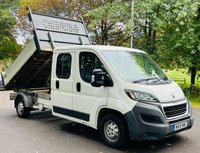 USED 2015 15 PEUGEOT BOXER 2.2 HDI 335 L3 CRC 130 BHP 7 SEATER CREW CAB TIPPER 7 SEAT DOUBLE CAB TIPPER - SUPER LOW MILEAGE - 12m MOT