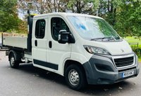 USED 2015 15 PEUGEOT BOXER 2.2 HDI 335 L3 CRC 130 BHP 7 SEATER CREW CAB TIPPER 7 SEAT DOUBLE CAB TIPPER - SUPER LOW MILEAGE - 12m MOT
