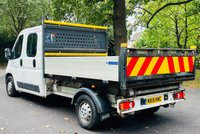 USED 2015 15 PEUGEOT BOXER 2.2 HDI 335 L3 CRC 130 BHP 7 SEATER CREW CAB TIPPER 7 SEAT DOUBLE CAB TIPPER - SUPER LOW MILEAGE - 12m MOT