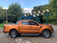 USED 2018 18 FORD RANGER 3.2 WILDTRAK 4X4 DCB TDCI 4d 197 BHP 2018/18 FORD RANGER 3.2 WILD-TRACK DOUBLE CAB AUTOMATIC 4X4 PICKUP - SATELLITE NAVIGATION - TOW PACK - ROLLER SHUTTER BACK - 1 OWNER FROM NEW - FULL HISTORY - 1/2 LEATHER