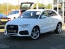 USED 2016 16 AUDI Q3 2.0 TDI QUATTRO S LINE PLUS 5d 148 BHP Finished in GLACIER WHITE with contrasting Black LEATHER / Alcantara trim. This low mileage, Audi Q3 is a upmarket, premium, compact SUV. It offers plenty of space, Great fun to drive and lots of high tech features. All at a very affordable price. Spec includes 19" Alloys, Leather, Sat Nav, Power Boot, Front and Rear Park Sensors, Tinted windows, B/Tooth and much more. Dealer serviced at 12936 miles, 29062 miles and at 40300 miles.