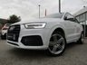 USED 2016 16 AUDI Q3 2.0 TDI QUATTRO S LINE PLUS 5d 148 BHP Finished in GLACIER WHITE with contrasting Black LEATHER / Alcantara trim. This low mileage, Audi Q3 is a upmarket, premium, compact SUV. It offers plenty of space, Great fun to drive and lots of high tech features. All at a very affordable price. Spec includes 19" Alloys, Leather, Sat Nav, Power Boot, Front and Rear Park Sensors, Tinted windows, B/Tooth and much more. Dealer serviced at 12936 miles, 29062 miles and at 40300 miles.