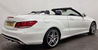 USED 2015 15 MERCEDES-BENZ E-CLASS 2.1 E220 BLUETEC AMG LINE 2d 174 BHP Elegant Convertible , High gloss Polar White,  Contrasting full black leather ,seat air neck scarf