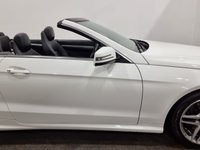 USED 2015 15 MERCEDES-BENZ E-CLASS 2.1 E220 BLUETEC AMG LINE 2d 174 BHP Elegant Convertible , High gloss Polar White,  Contrasting full black leather ,seat air neck scarf