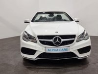 USED 2015 15 MERCEDES-BENZ E-CLASS 2.1 E220 BLUETEC AMG LINE 2d 174 BHP Elegant Convertible , High gloss Polar White,  Contrasting full black leather ,seat air neck scarf