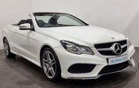 USED 2015 15 MERCEDES-BENZ E-CLASS 2.1 E220 BLUETEC AMG LINE 2d 174 BHP Elegant Convertible , High gloss Polar White,  Contrasting full black leather ,seat air neck scarf