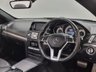 USED 2015 15 MERCEDES-BENZ E-CLASS 2.1 E220 BLUETEC AMG LINE 2d 174 BHP Elegant Convertible , High gloss Polar White,  Contrasting full black leather ,seat air neck scarf