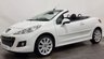 USED 2011 11 PEUGEOT 207 1.6 CC GT 2d 120 BHP Ultra Low mileage 13178 miles, 1 owner , High gloss Bianca white