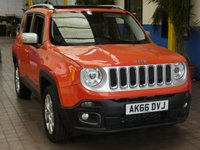 USED 2016 66 JEEP RENEGADE 1.4 LIMITED 5d 168 BHP BIG SPEC 4WD SAT NAV PANORAMIC SUNROOF LEATHER 1 OWNER SERVICE HISTORY 6 MONTHS GOLD WARRANTY