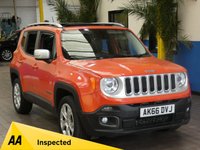 USED 2016 66 JEEP RENEGADE 1.4 LIMITED 5d 168 BHP BIG SPEC 4WD SAT NAV PANORAMIC SUNROOF LEATHER 1 OWNER SERVICE HISTORY 6 MONTHS GOLD WARRANTY