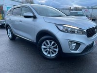 USED 2016 16 KIA SORENTO 2.2 CRDI KX-1 ISG 5d 197 BHP ONLY 2 OWNERS FROM NEW+7 SEATER+UNBEATABLE VALUE+PARK ASSIST+CLIMATE CONTROL+ALLOY WHEELS+1 FULL YEARS MOT PRIOR TO COLLECTION+FINANCE AND EXTENDED WARRANTY AVAILABLE ON THIS USED VEHICLE!!!