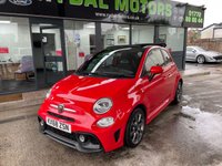 USED 2018 68 ABARTH 500 1.4 595C 3d 144 BHP AN OUTSTANDING ABARTH 595C IN ABARTH RED, LOW MILEAGE ONLY 20.540, ABARTH TRIM, AIR CON, ABARTH OVERMATS,