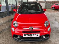 USED 2018 68 ABARTH 500 1.4 595C 3d 144 BHP AN OUTSTANDING ABARTH 595C IN ABARTH RED, LOW MILEAGE ONLY 20.540, ABARTH TRIM, AIR CON, ABARTH OVERMATS,