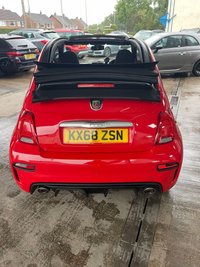 USED 2018 68 ABARTH 500 1.4 595C 3d 144 BHP AN OUTSTANDING ABARTH 595C IN ABARTH RED, LOW MILEAGE ONLY 20.540, ABARTH TRIM, AIR CON, ABARTH OVERMATS,