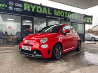USED 2018 68 ABARTH 500 1.4 595C 3d 144 BHP AN OUTSTANDING ABARTH 595C IN ABARTH RED, LOW MILEAGE ONLY 20.540, ABARTH TRIM, AIR CON, ABARTH OVERMATS,