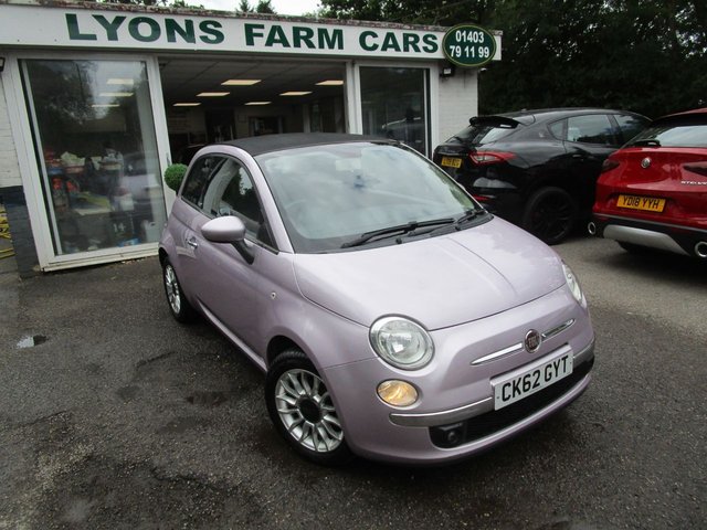 2012 62 Fiat 500c 1.2 LOUNGE 3d 69 BHP CONVERTIBLE *RARE COLOUR + FULL LEATHER*
