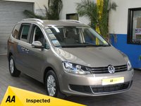 USED 2018 18 VOLKSWAGEN SHARAN 2.0 SE NAV TDI BLUEMOTION TECHNOLOGY 5d 148 BHP 7 SEAT SAT NAV PARKING SENSORS LOW MILEAGE 6 MONTHS GOLD WARRANTY